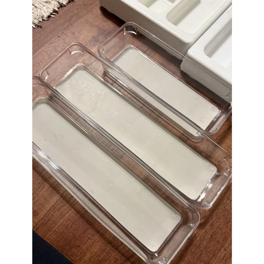 Silverware Tray Plastic Flatware Organizer Kitchen Drawer Lot Wheels Nice!